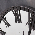 Часы настенные зеркальные с чёрным металлическим циферблатом Mirror Tower Clock варинант исполнения - 4 | Loft Concept в Санкт-петербурге