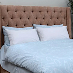 Постельное белье голубого цвета из перкаля с принтом 200х220 см Aurora Allure варинант исполнения - 6 | Loft Concept в Санкт-петербурге