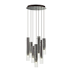 Люстра каскадная с 7-ю цилиндрическими плафонами из стекла Luminous Cylinders варинант исполнения - 2 | Loft Concept в Санкт-петербурге