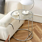 Дизайнерский журнальный стол круглый на стальном каркасе Fahek варинант исполнения - 2 | Loft Concept в Санкт-петербурге