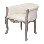 Кресло низкое в стиле прованс Бежевый Лен Louis French Armchair  варинант исполнения - 3 | Loft Concept в Санкт-петербурге
