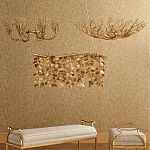 Люстра в форме золотой чаши из кораллов Coral Decor варинант исполнения - 3 | Loft Concept в Санкт-петербурге