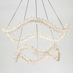 Двухъярусная кольцевая люстра с хрустальным декором Gilbertine Crystal Wavy Ring Chandelier варинант исполнения - 3 | Loft Concept в Санкт-петербурге