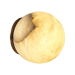 Настенно-потолочный светильник с плафоном в форме шара из алебастра Cryptocrystalline Stone варинант исполнения - 8 | Loft Concept в Санкт-петербурге