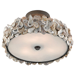 Потолочный светильник круглый с абажуром из устричных раковин Sea Ravens варинант исполнения - 3 | Loft Concept в Санкт-петербурге