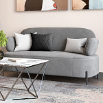 Диван в велюровой обивке серого цвета COLOR BLOCK варинант исполнения - 8 | Loft Concept в Санкт-петербурге