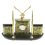 Настольный письменный набор из змеевика и бронзы с декором в виде орла Successful Leader варинант исполнения - 1 | Loft Concept в Санкт-петербурге