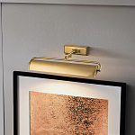 Светильник для картин цвета состаренная латунь с широким плафоном на прямоугольном основании Elstead Lighting варинант исполнения - 12 | Loft Concept в Санкт-петербурге