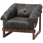 Кресло Duncan винтажная черная кожа варинант исполнения - 2 | Loft Concept в Санкт-петербурге