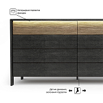 Комод 8 ящиков с подсветкой на рельефном фасаде Warm Industrial варинант исполнения - 6 | Loft Concept в Санкт-петербурге