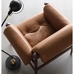 Кресло с деревянным каркасом и обивкой из натуральной кожи Medieval Furniture варинант исполнения - 5 | Loft Concept в Санкт-петербурге