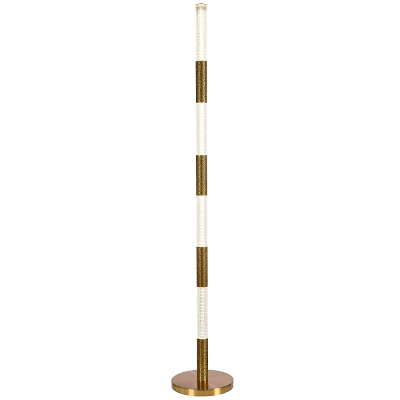 Торшер латунь Dew Drops Tube Brass One Floor Lamp Латунь Прозрачный в Санкт-петербурге | Loft Concept 