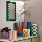 Настенное зеркало в зеленой раме Nya Green Mirror варинант исполнения - 3 | Loft Concept в Санкт-петербурге