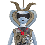 Кукла из джинсовой одежды и армейских палаток Rusalka Jeans&Tents варинант исполнения - 2 | Loft Concept в Санкт-петербурге