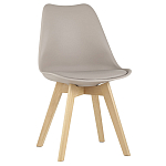 Стул с основой из пластика и мягким сиденьем Arvika Beige варинант исполнения - 1 | Loft Concept в Санкт-петербурге