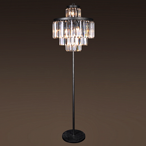 Торшер RH 1920S Odeon Clear Glass Floor Lamp 4 rings