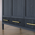 Большой Шкаф Primo Черный дуб с 3 дверьми и 3 выдвижными ящиками варинант исполнения - 5 | Loft Concept в Санкт-петербурге