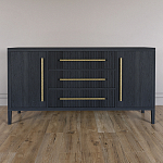 Буфет Primo с тремя ящиками и двумя фасадами Черный дуб варинант исполнения - 1 | Loft Concept в Санкт-петербурге