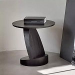 Дизайнерский журнальный столик чёрный с круглой столешницей Arycy варинант исполнения - 5 | Loft Concept в Санкт-петербурге