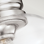 Потолочный светильник с прозрачным стеклянным плафоном в форме широкого колокола Feiss варинант исполнения - 2 | Loft Concept в Санкт-петербурге