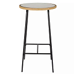 Барный столик с круглой плетеной столешницей Wicker Table Top варинант исполнения - 1 | Loft Concept в Санкт-петербурге