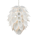 Люстра белая каплевидной формы из цветков лилии White Natural Lines варинант исполнения - 1 | Loft Concept в Санкт-петербурге