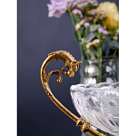 Чаша из прозрачного рельефного стекла на бронзовой подставке Eden Garden варинант исполнения - 3 | Loft Concept в Санкт-петербурге