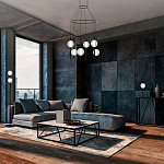 Торшер с 2-мя сферическими стеклянными плафонами Splatter варинант исполнения - 3 | Loft Concept в Санкт-петербурге