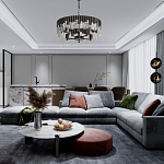 Люстра круглая из матового черного металла с подвесками из прозрачных стеклянных трубок Noir Tubes варинант исполнения - 12 | Loft Concept в Санкт-петербурге