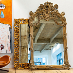 Зеркало настенное в ажурной раме с эффектом старины Classic Ornament Mirror варинант исполнения - 2 | Loft Concept в Санкт-петербурге