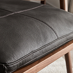 Кресло c каркасом из массива дерева и мягкой кожаной обивкой Walnut Armchair варинант исполнения - 7 | Loft Concept в Санкт-петербурге