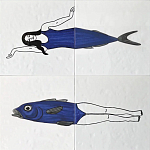 Плитка с узором Рыба пловчиха варинант исполнения - 2 | Loft Concept в Санкт-петербурге