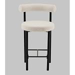 Стул полубарный Floreo букле молочный варинант исполнения - 4 | Loft Concept в Санкт-петербурге