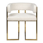 Стул букле бежевый с каркасом цвета матовое золото Tactility варинант исполнения - 1 | Loft Concept в Санкт-петербурге