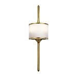 Бра вертикальное с белым полукруглым плафоном и длинным стержнем S Kichler варинант исполнения - 1 | Loft Concept в Санкт-петербурге