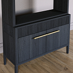 Стеллаж Primo с ящиками Черный дуб  варинант исполнения - 3 | Loft Concept в Санкт-петербурге