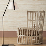 Торшер с черным каркасом и белым тканевым абажуром в форме конуса Stylish Solution варинант исполнения - 4 | Loft Concept в Санкт-петербурге