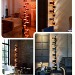 Торшер с каркасом из множества полок Links варинант исполнения - 3 | Loft Concept в Санкт-петербурге