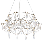 Люстра с каркасом из тонких металлических нитей и хрустальными подвесками Crystal Metal Threads Chandelier 60 варинант исполнения - 1 | Loft Concept в Санкт-петербурге