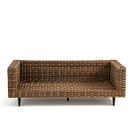 Трехместный садовый диван из плетеного пластика Matteo варинант исполнения - 8 | Loft Concept в Санкт-петербурге