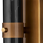 Бра цилиндрической формы чёрного цвета с 2-мя плафонами Marble Glow варинант исполнения - 4 | Loft Concept в Санкт-петербурге