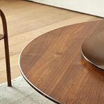 Стол обеденный круглый с двойной столешницей Walnut Wood Table варинант исполнения - 6 | Loft Concept в Санкт-петербурге