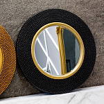 Зеркало в черной фактурной раме с золотым кантом Summon the Light варинант исполнения - 7 | Loft Concept в Санкт-петербурге