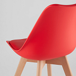 Стул с основой из пластика и мягким сиденьем Arvika Red варинант исполнения - 6 | Loft Concept в Санкт-петербурге