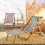 Шезлонг из акации и ткани Venezuela варинант исполнения - 10 | Loft Concept в Санкт-петербурге