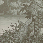 Обои ручная роспись Le Brésil Crystal Grey варинант исполнения - 1 | Loft Concept в Санкт-петербурге