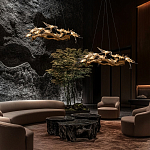 Люстра подвесная с прозрачными стеклянными птичками на ветвях Диаметр 80 см Serip Voa варинант исполнения - 11 | Loft Concept в Санкт-петербурге