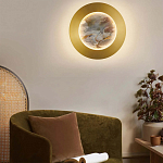 Бра в форме диска цвета латунь Brass Borders варинант исполнения - 4 | Loft Concept в Санкт-петербурге