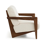 Кресло с обивкой из белого букле Armchair White Boucle варинант исполнения - 1 | Loft Concept в Санкт-петербурге