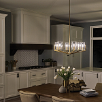 Люстра с 6-ю прозрачными цилиндрическими плафонами Kichler варинант исполнения - 8 | Loft Concept в Санкт-петербурге